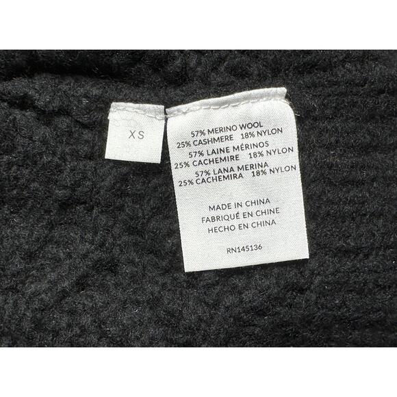 NAADAM Black Luxe Cashmere Wool Knit Two Piece Set Tank Bolero Sweater XS - Picture 4 of 4